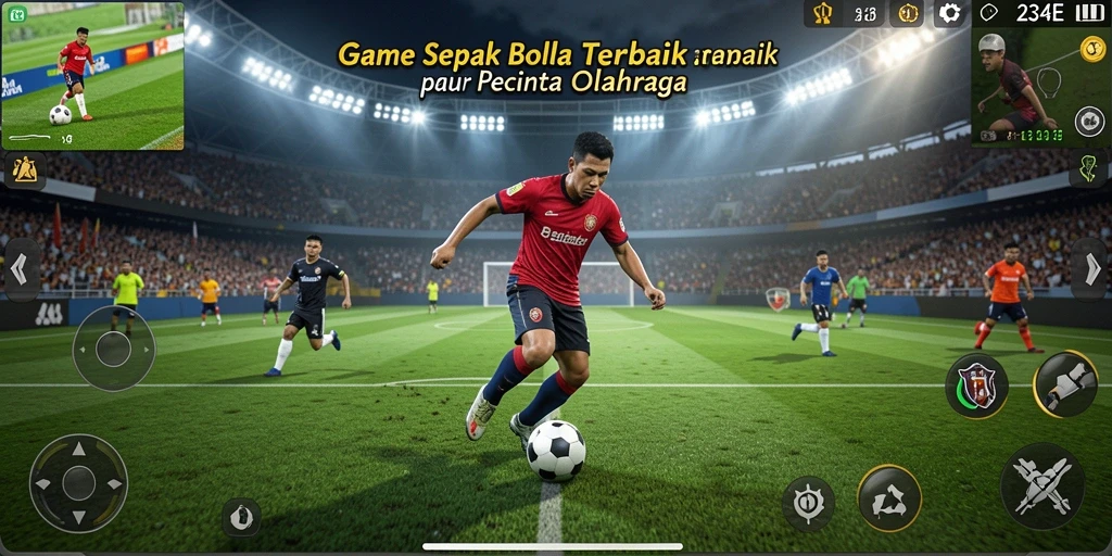 Tampilan gameplay nyata dalam game Sepak Bola 234E.