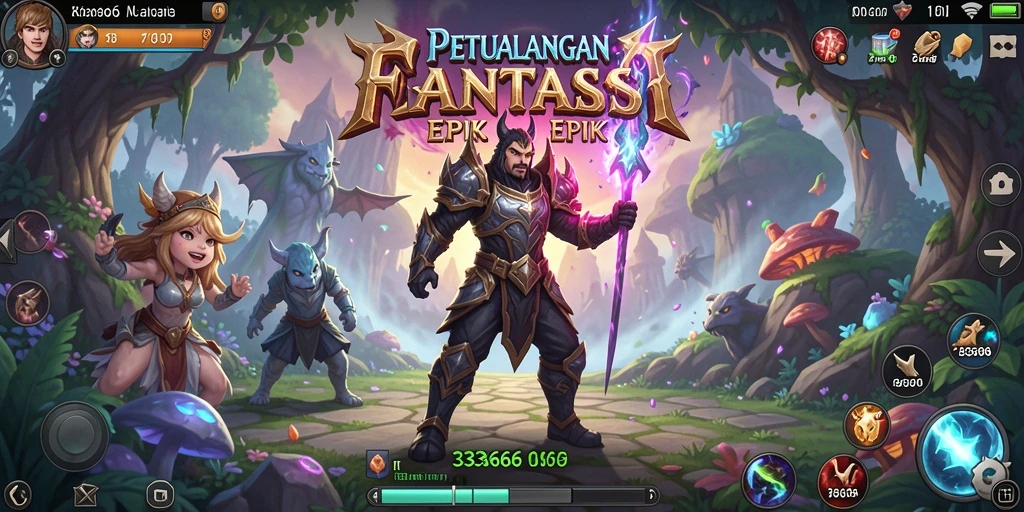 Tampilan gameplay RPG yang seru dalam 333666, penuh aksi dan petualangan.