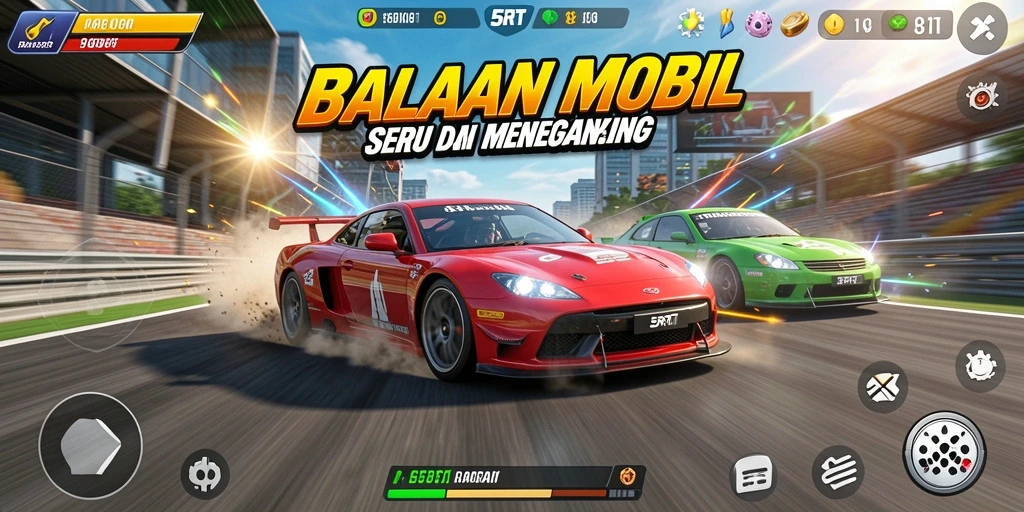 Tampilan gameplay Racing yang mendebarkan dalam 5RT.