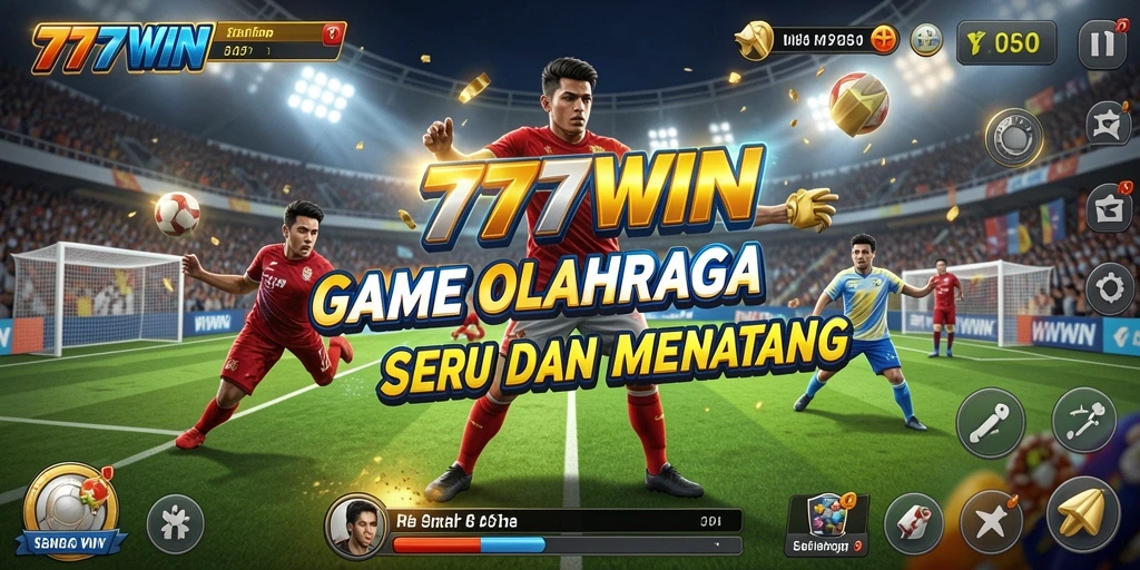 Screenshot 777WIN menampilkan aksi seru dalam permainan olahraga.