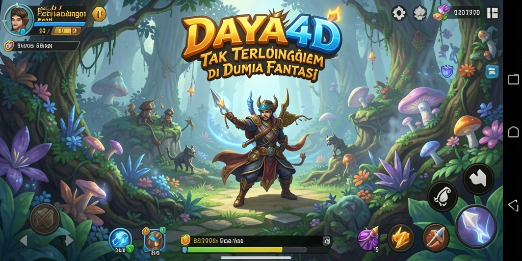 Screenshot utama DAYA4D menampilkan aksi seru di dunia petualangan yang luas.