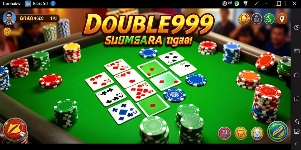 Menampilkan gameplay Gaple yang seru dan interaktif.