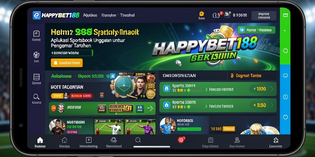 Screenshot utama HAPPYBET188 menampilkan antarmuka taruhan yang menarik dan interaktif.