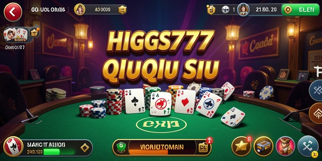 Tampilan gameplay seru dari HIGGS777 saat bermain QiuQiu.