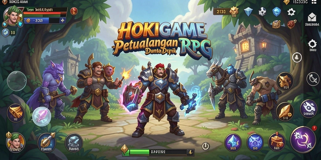 Screenshot dari gameplay HOKIGAME yang menampilkan aksi RPG seru.
