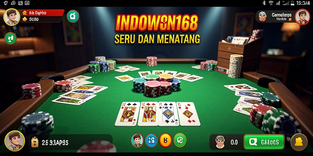 Tampilan gameplay seru dari permainan Gaple INDOWIN168.