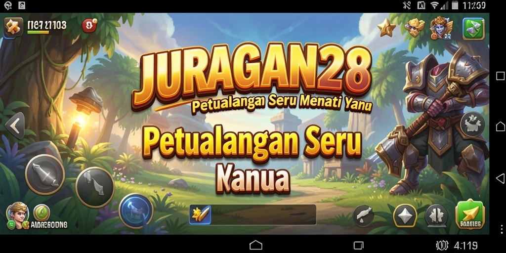 Gameplay seru JURAGAN28 dengan karakter dan lokasi menakjubkan.