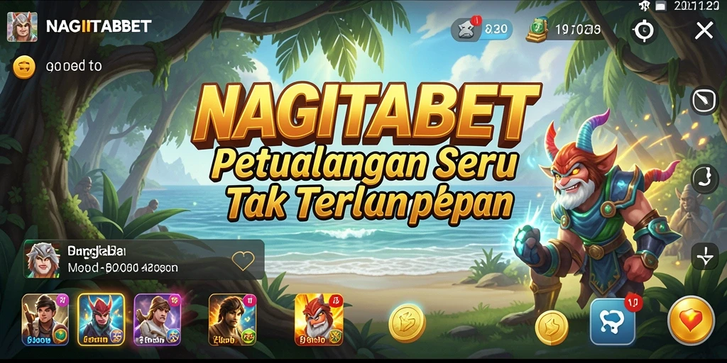 Tangkapan layar NAGITABET menunjukkan aksi seru dalam permainan petualangan.