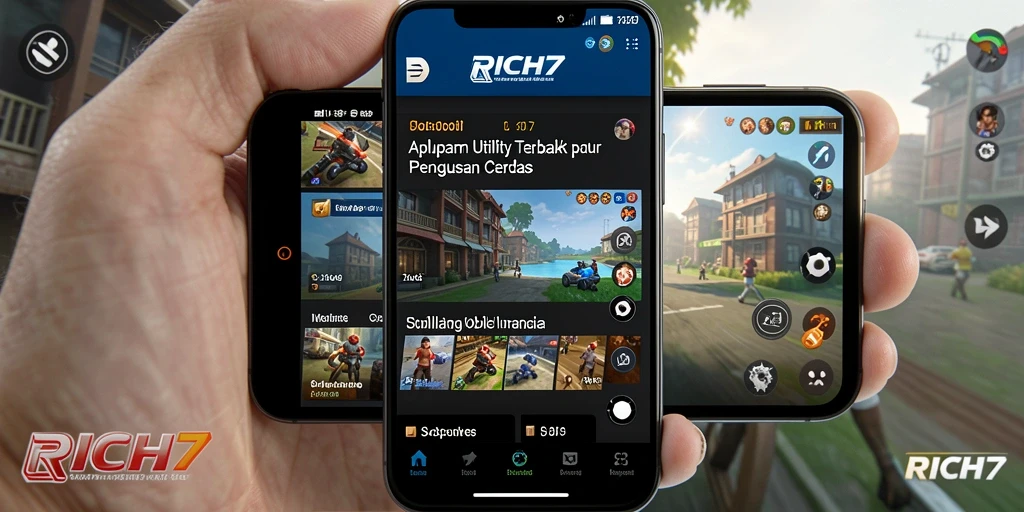Tampilan utama RICH7 dengan fitur utilitas unggulan.