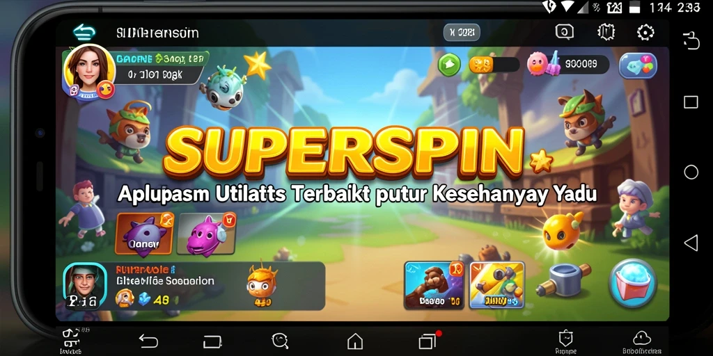 Tampilan utama SUPERSPIN yang intuitif dan menarik.