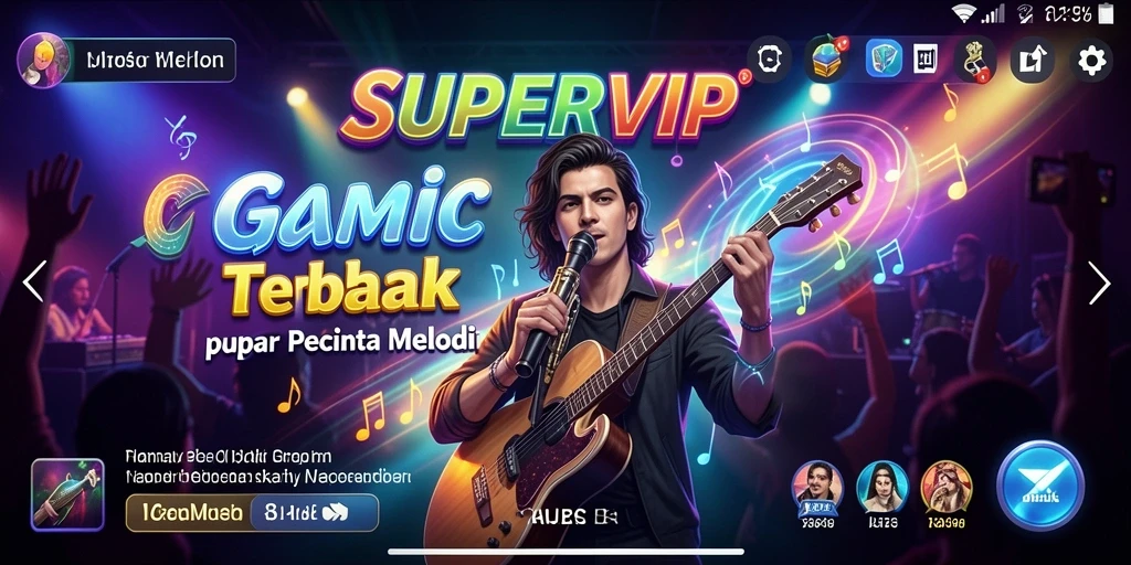 Tampilan gameplay SUPERVIP yang seru dan interaktif di layar.