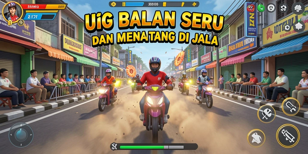 Tampilan gameplay Racing yang mendebarkan dan penuh aksi di UANG.